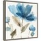 Blue Morning II (Flower) by Asia Jensen 16-in. W x 16-in. H. Canvas Wall Art Print Framed in Grey